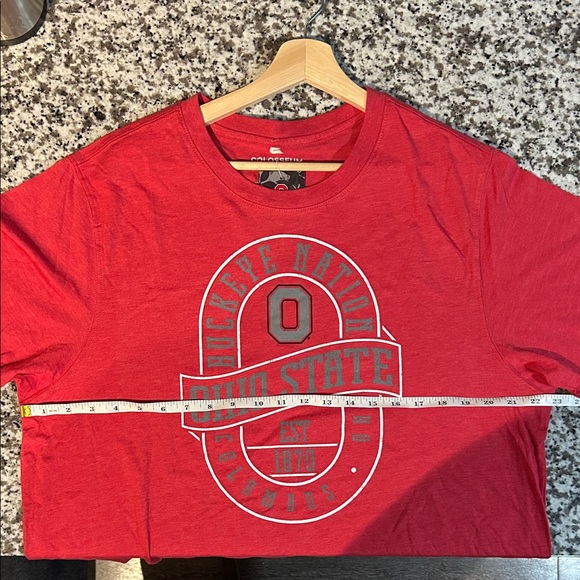 Colosseum Red Ohio State Men's Short Sleeve Tee - Picture 5 of 5